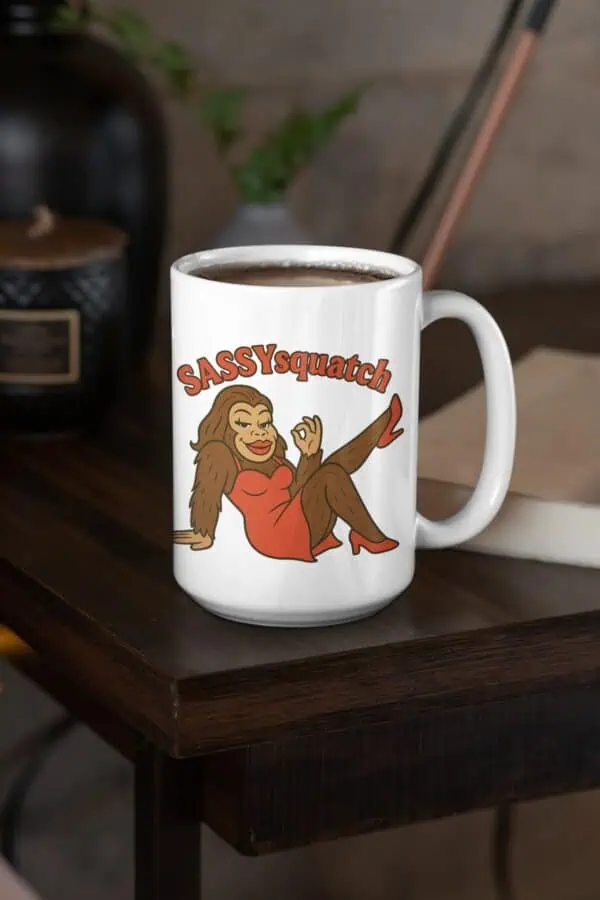 sassysquatch cryptid coffee mug