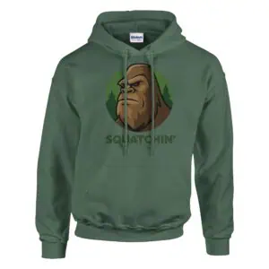 military green cryptid bigfoot hoodie