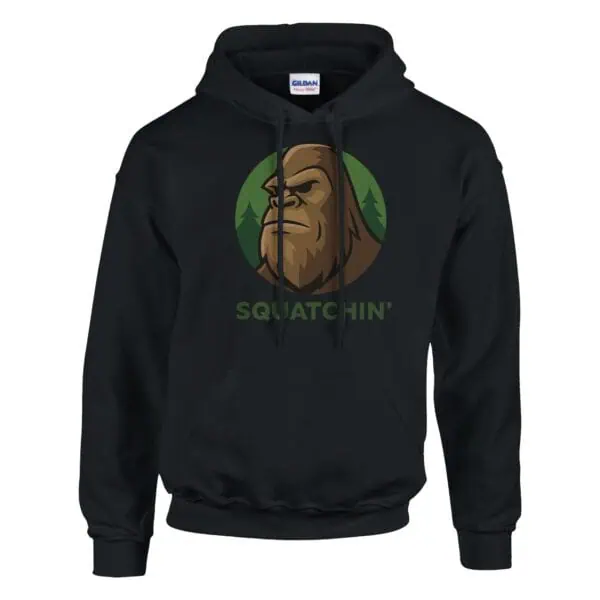 black bigfoot hiking hoodie