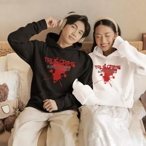 couple's true crime hoodies