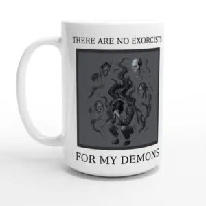 15oz no exorcists for my demons mug