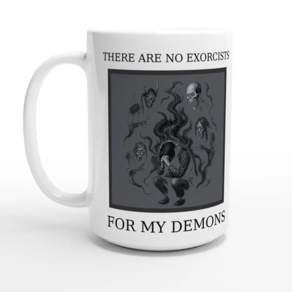 15oz no exorcists for my demons mug