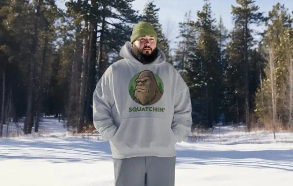 sasquatch hoodie with bigfoot