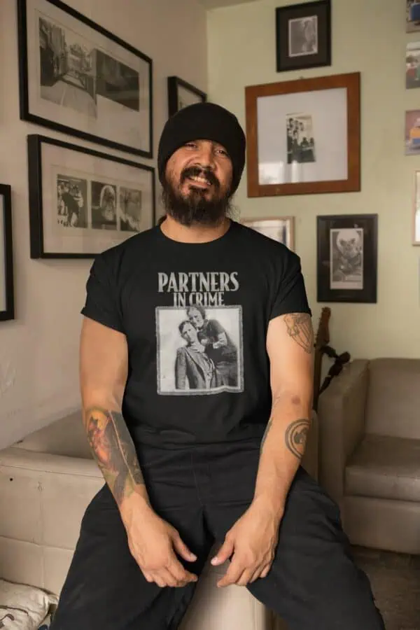 black partners in crime tee shirt
