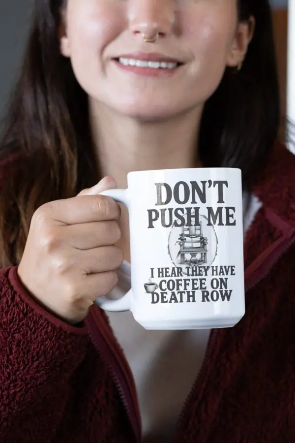 15oz dark funny mug death row