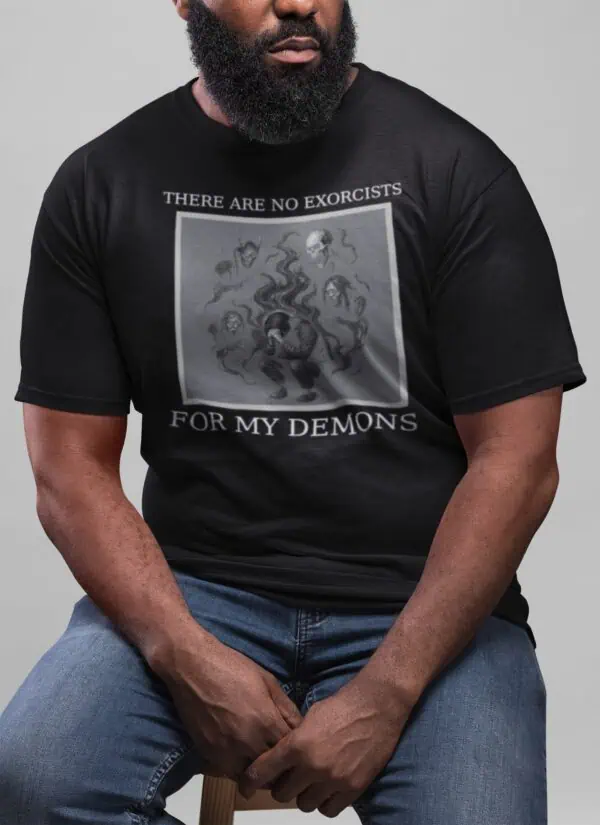 t-shirt with ghosts for mental health awareness