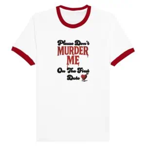 retro dark humor tee shirt for true crime fans