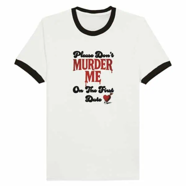 true crime dark humor ringer tee