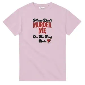 pink dark humor tee shirt