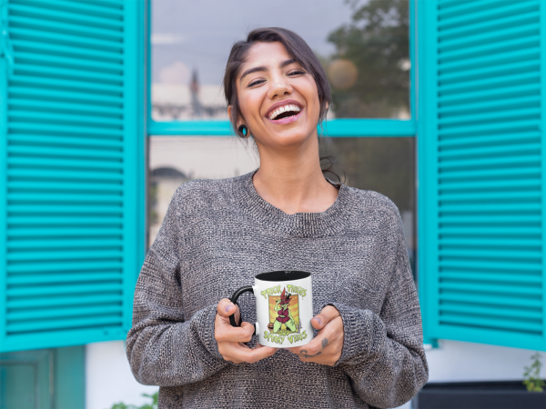 sexy and funny alternative halloween pinup mug