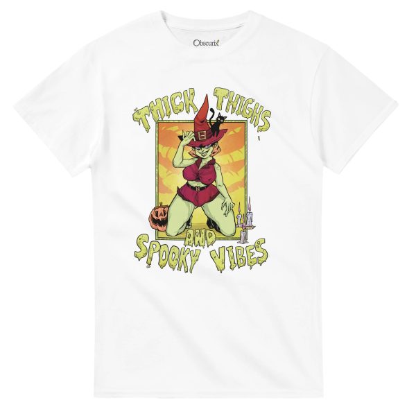 White thick thighs and spooky vibes t shirt
