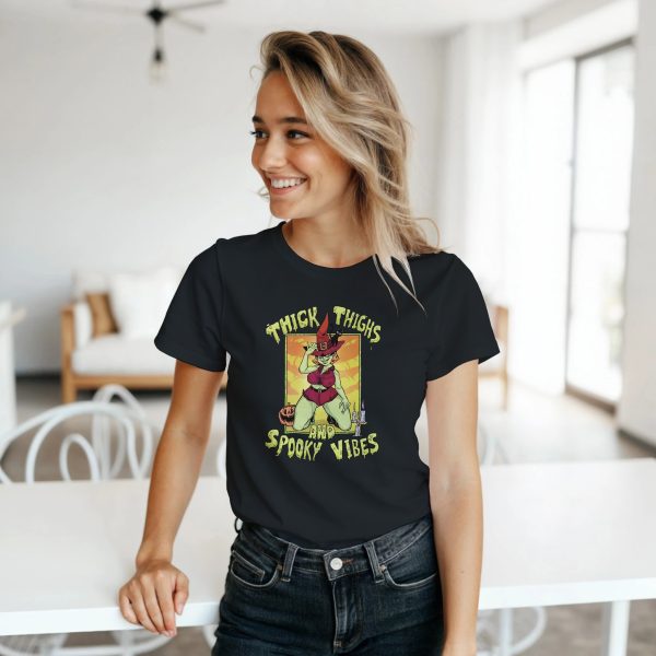 skinny blonde in sexy goth pinup tee