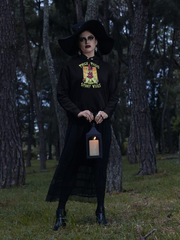 halloween costume with cute witchy hoodie